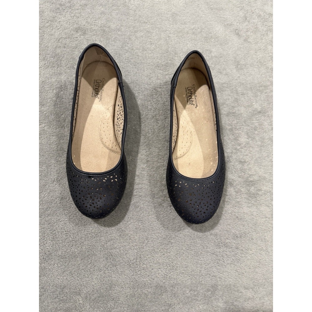 Croft & Barrow Ortholite Women's 6.5 Navy Blue Perforated Ballet Flats Shoes